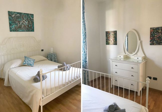 Marina di Grosseto-Wohnung Lavanda-Das Schlafzimmer mit Doppelbett