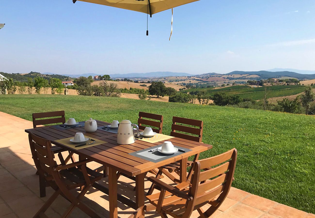 Ferienhaus in Magliano in Toscana - La Centurina mit Panoramablick