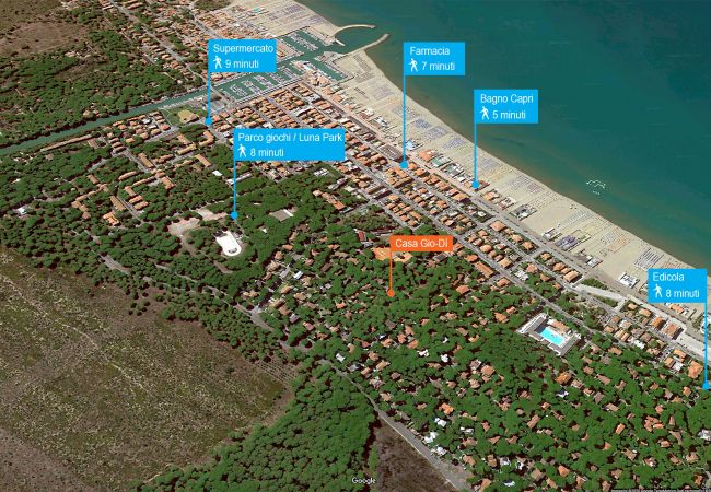Villa in Marina di Grosseto - Villa Gio-Dì con grande giardino Villa in Marina di Grosseto - Villa Gio-Dì con grande giardino
